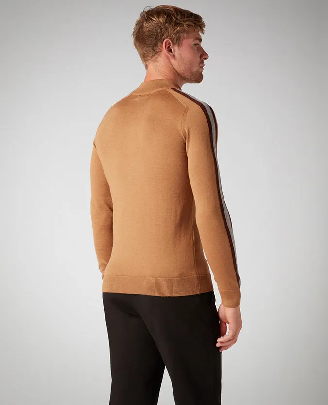 Slim Fit Merino Wool-Blend Half-Zip Sweater