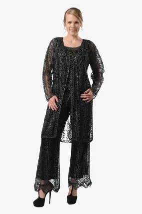 Soulmates C1064 Lace Mina Jacket Top and Pants Set