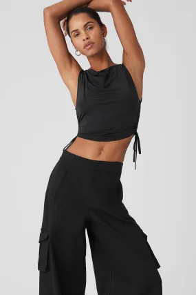 Standout Cropped Tank - Black