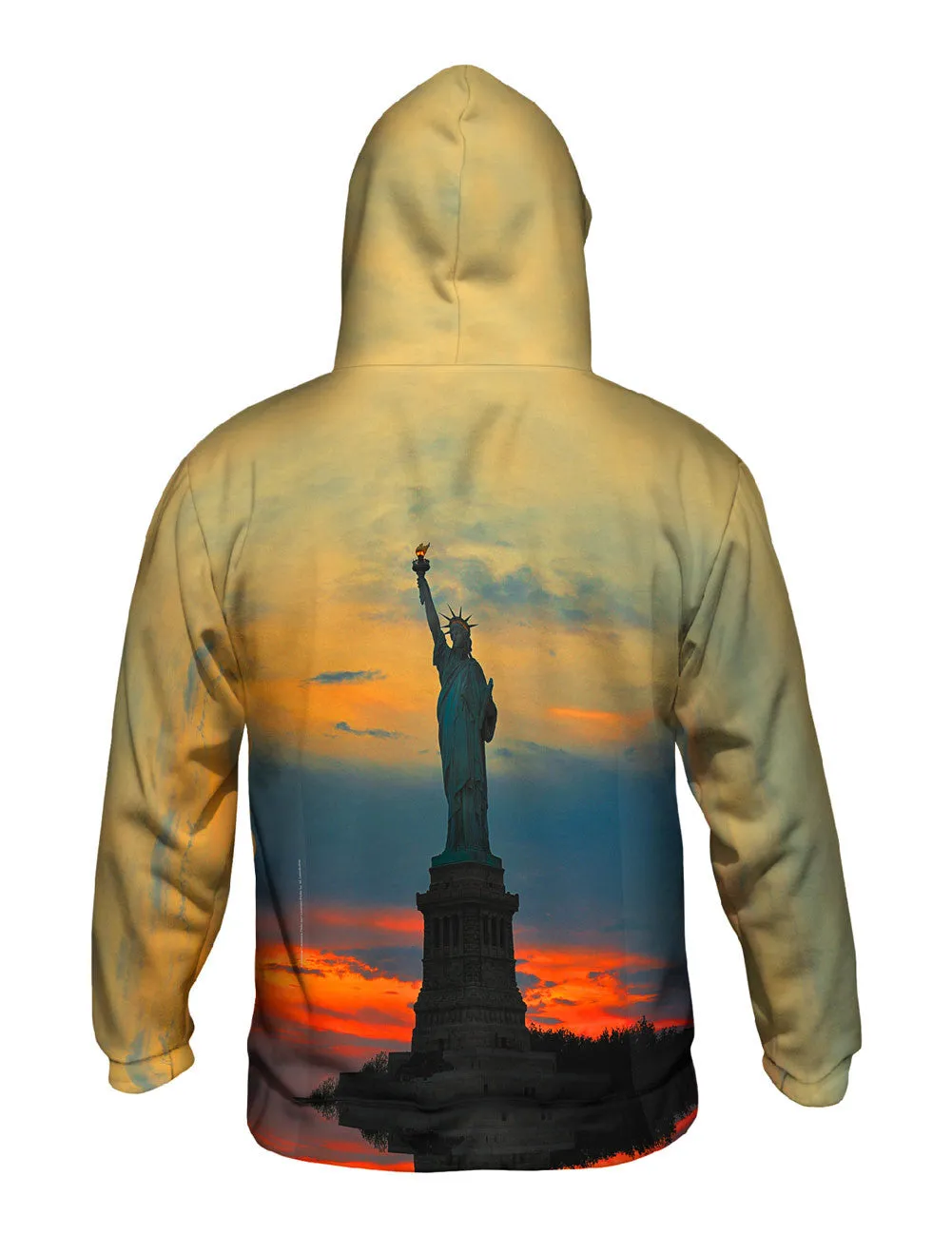 Statue Of Liberty Golden Sunset