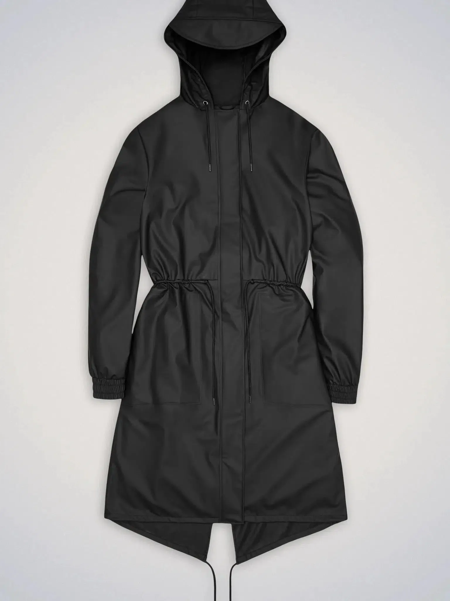 String Rain Parka Black