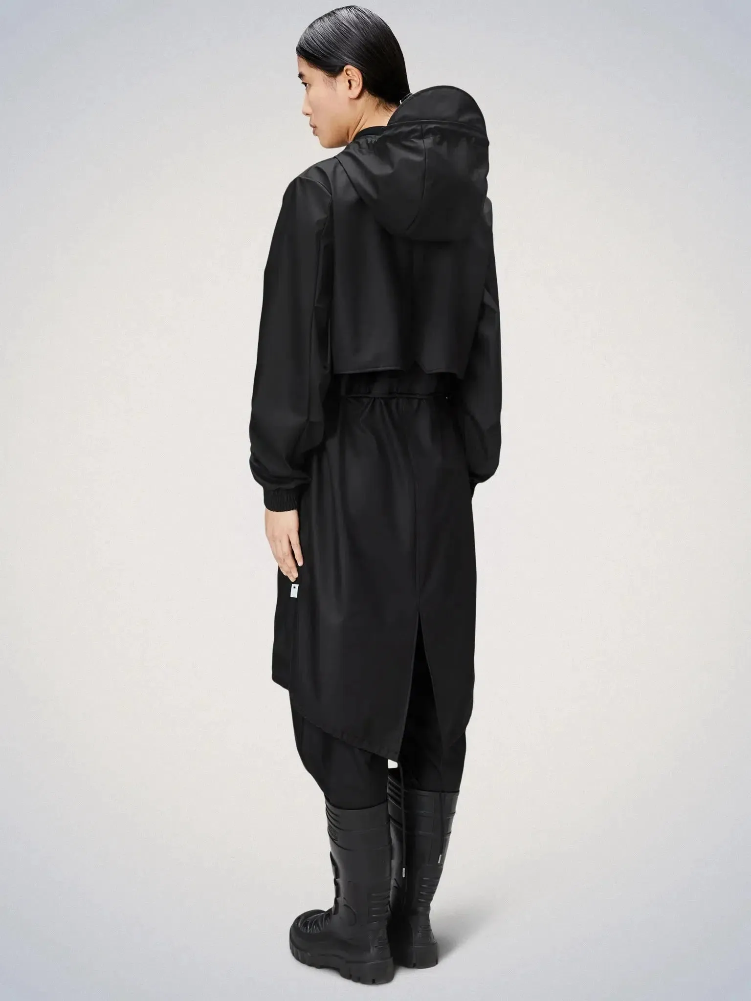 String Rain Parka Black