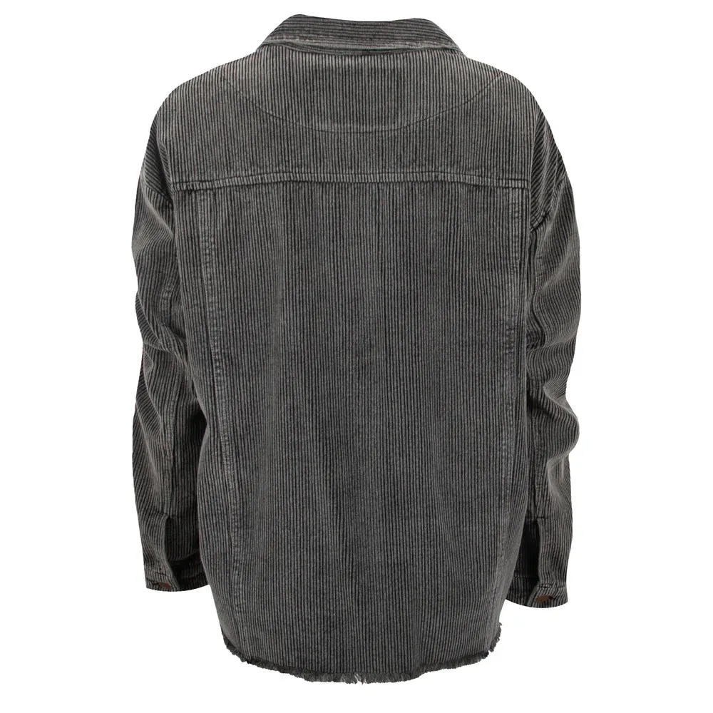 STS Ranchwear Women's Abby Charcoal Corduroy Shacket STS9099