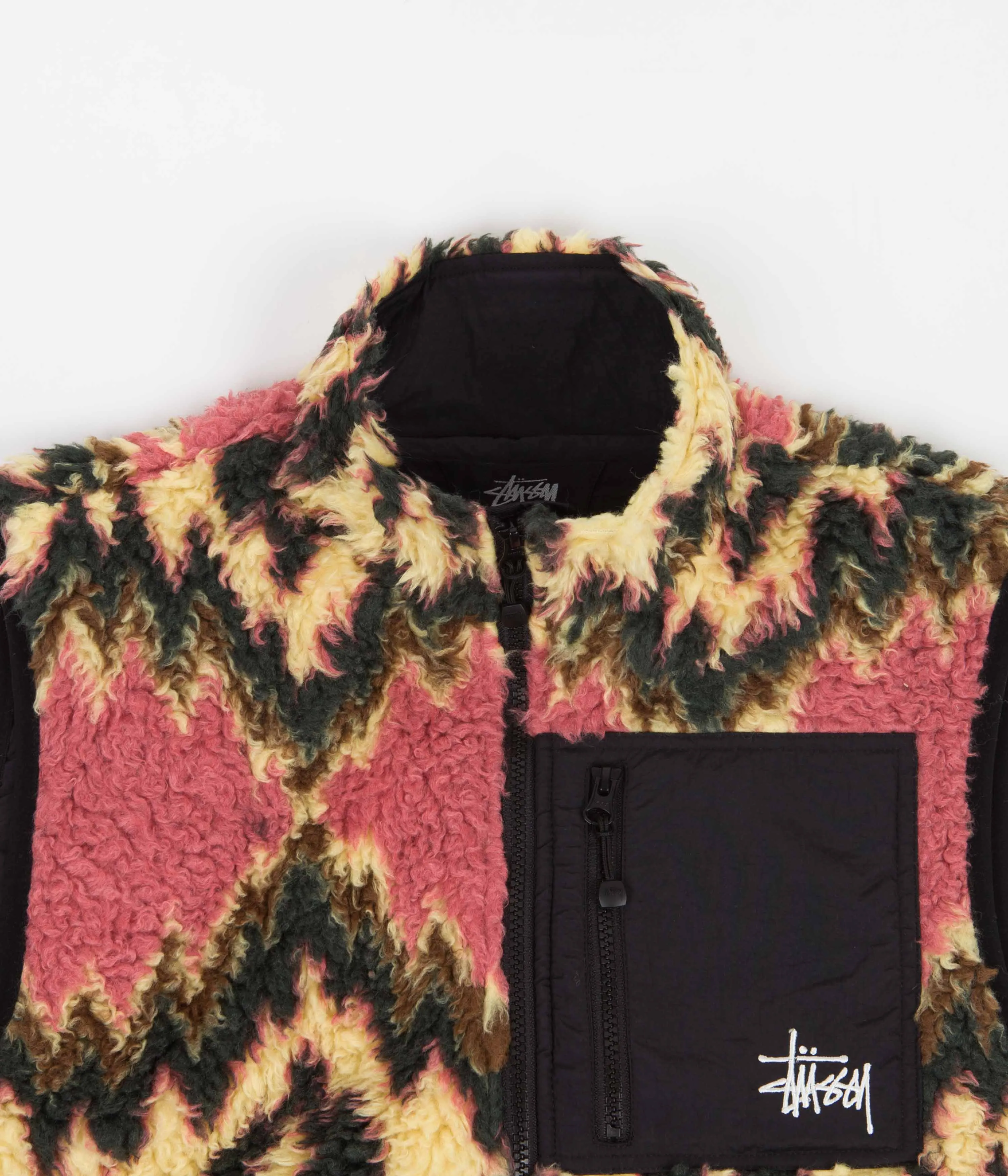 Stussy Fillmore Sherpa Vest - Mustard