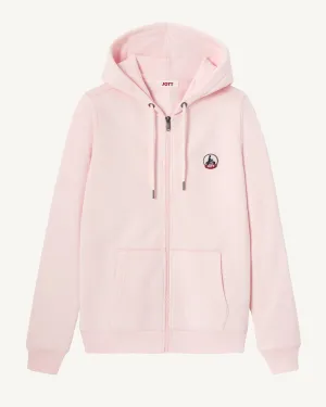 Sweat à capuche femme en coton biologique Rose clair Oaxaca