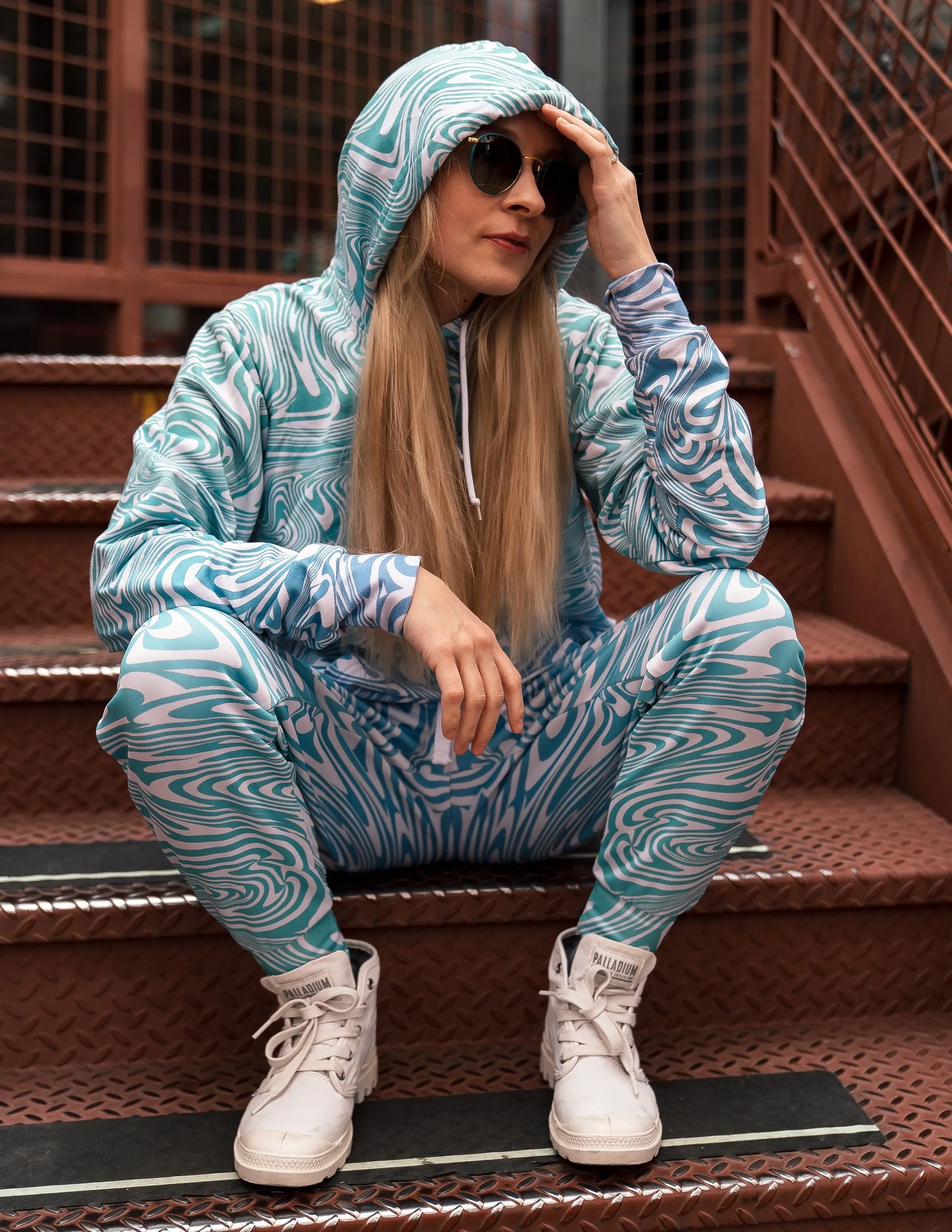 Swirls Collection - Aqua Twirl JOGGERS