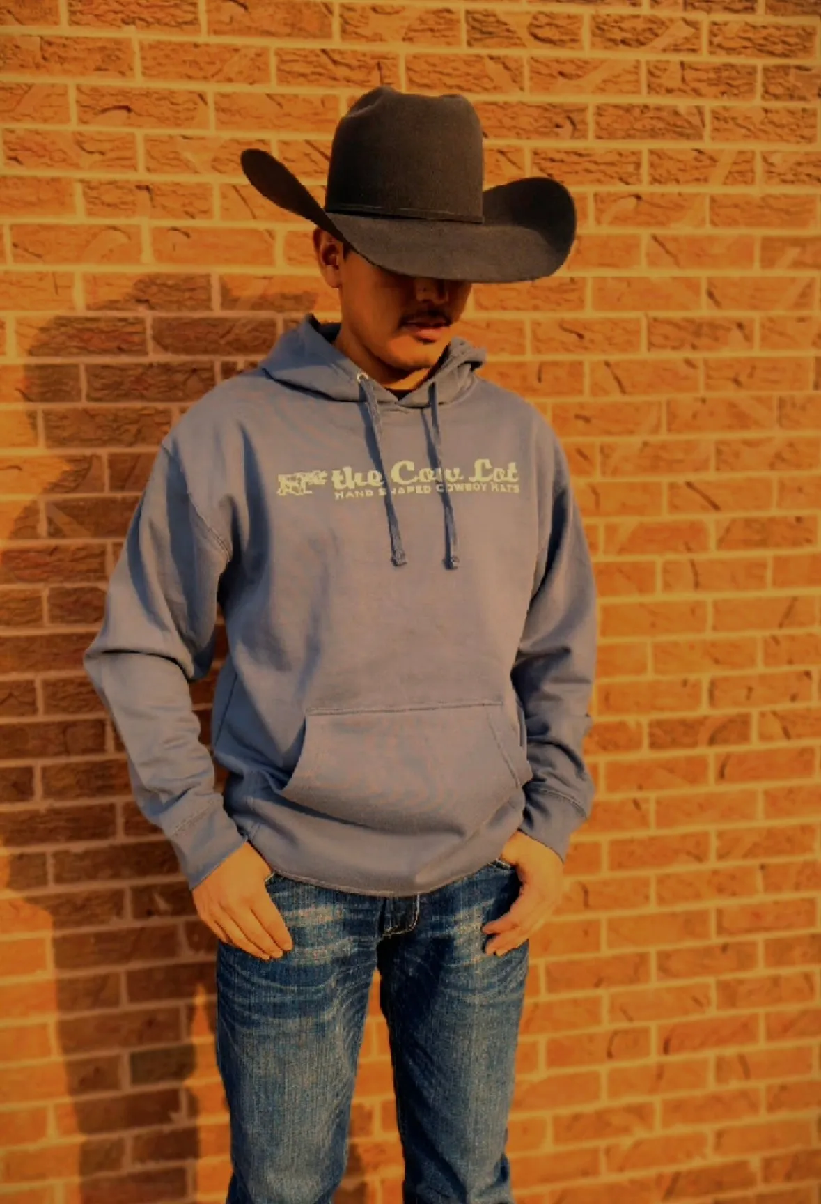 The Cow Lot Pullover Hoodie | Storm Blue