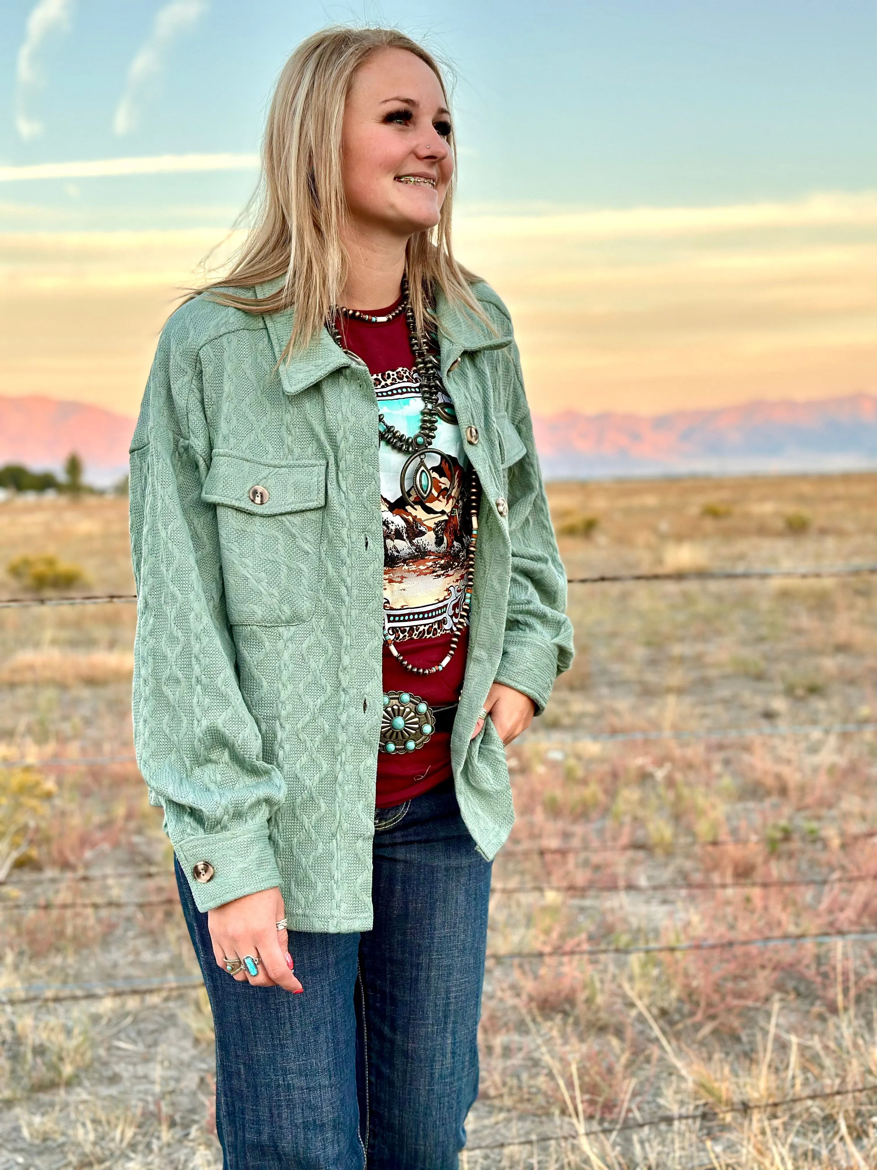 The Desert Sage Shacket Jacket