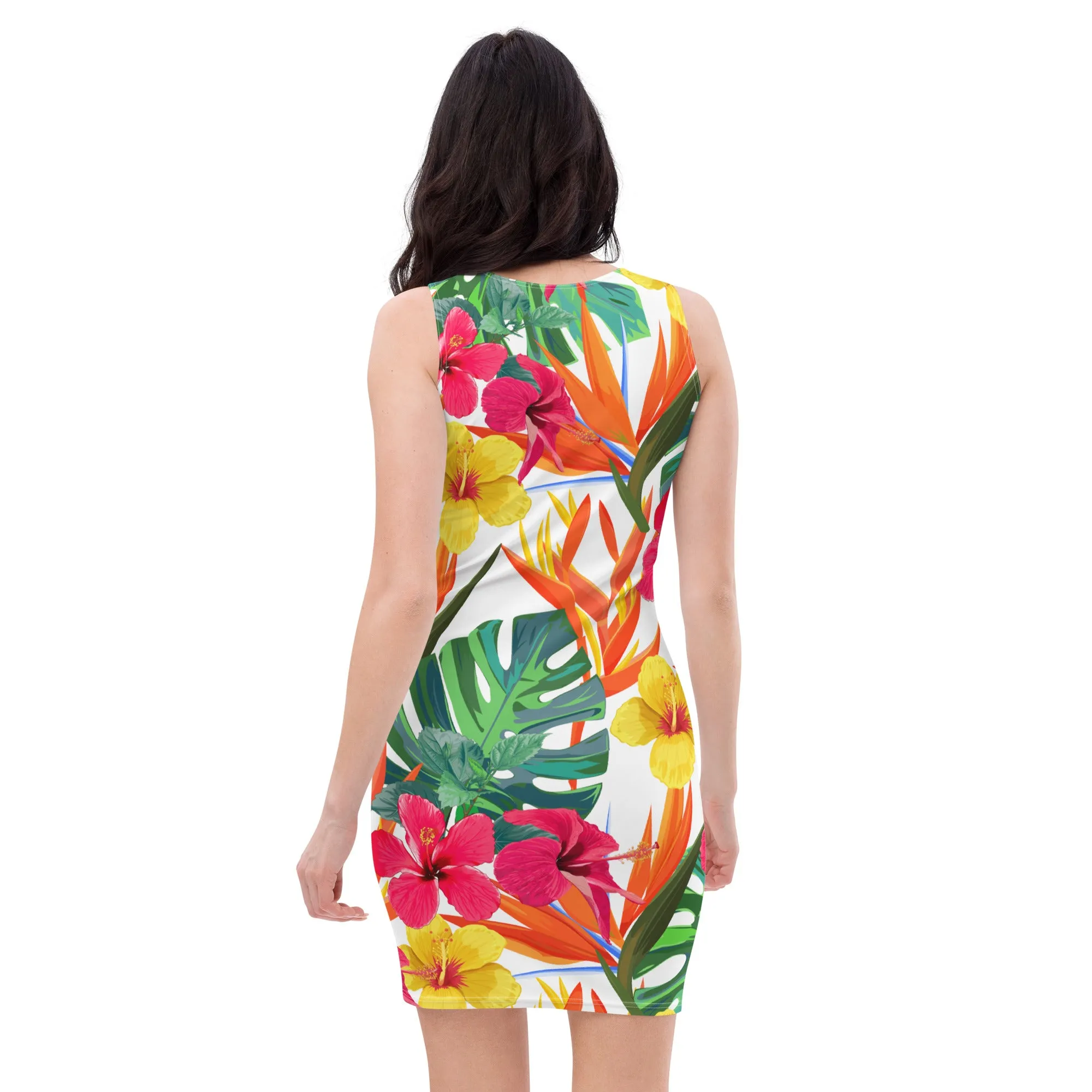 Tropical Flora Bodycon Dress