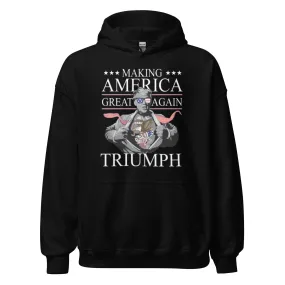 Trump Hoodie Making America Great Again Triumph Blended Cotton Midweight Unisex Pullover