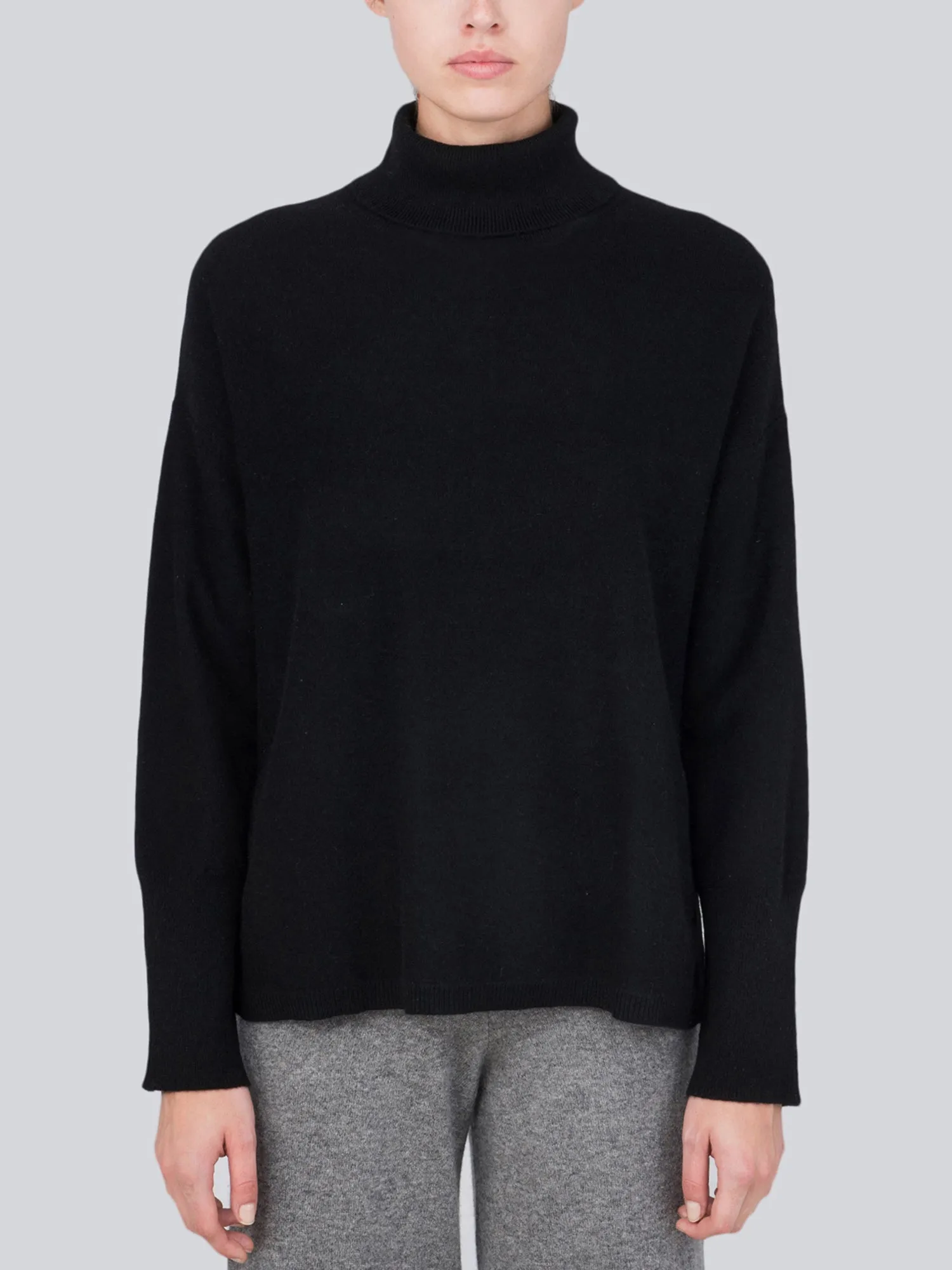 Turtleneck Loosefit Tunic_Black