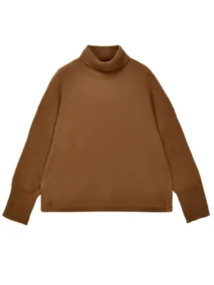 Turtleneck Loosefit Tunic_Deep Camel