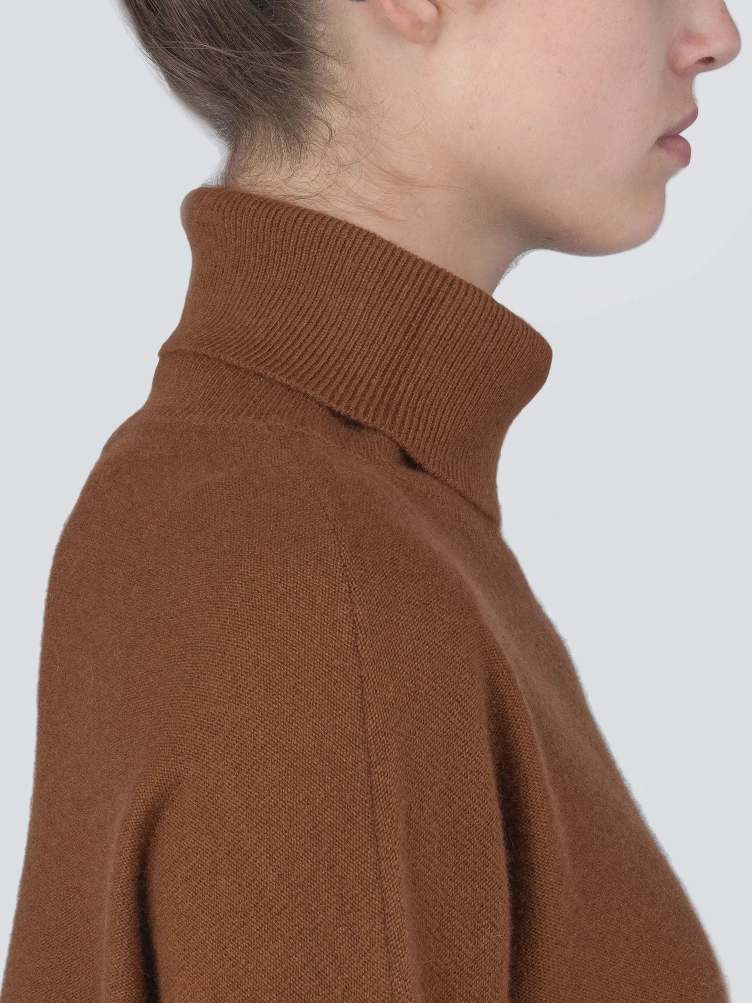 Turtleneck Loosefit Tunic_Deep Camel