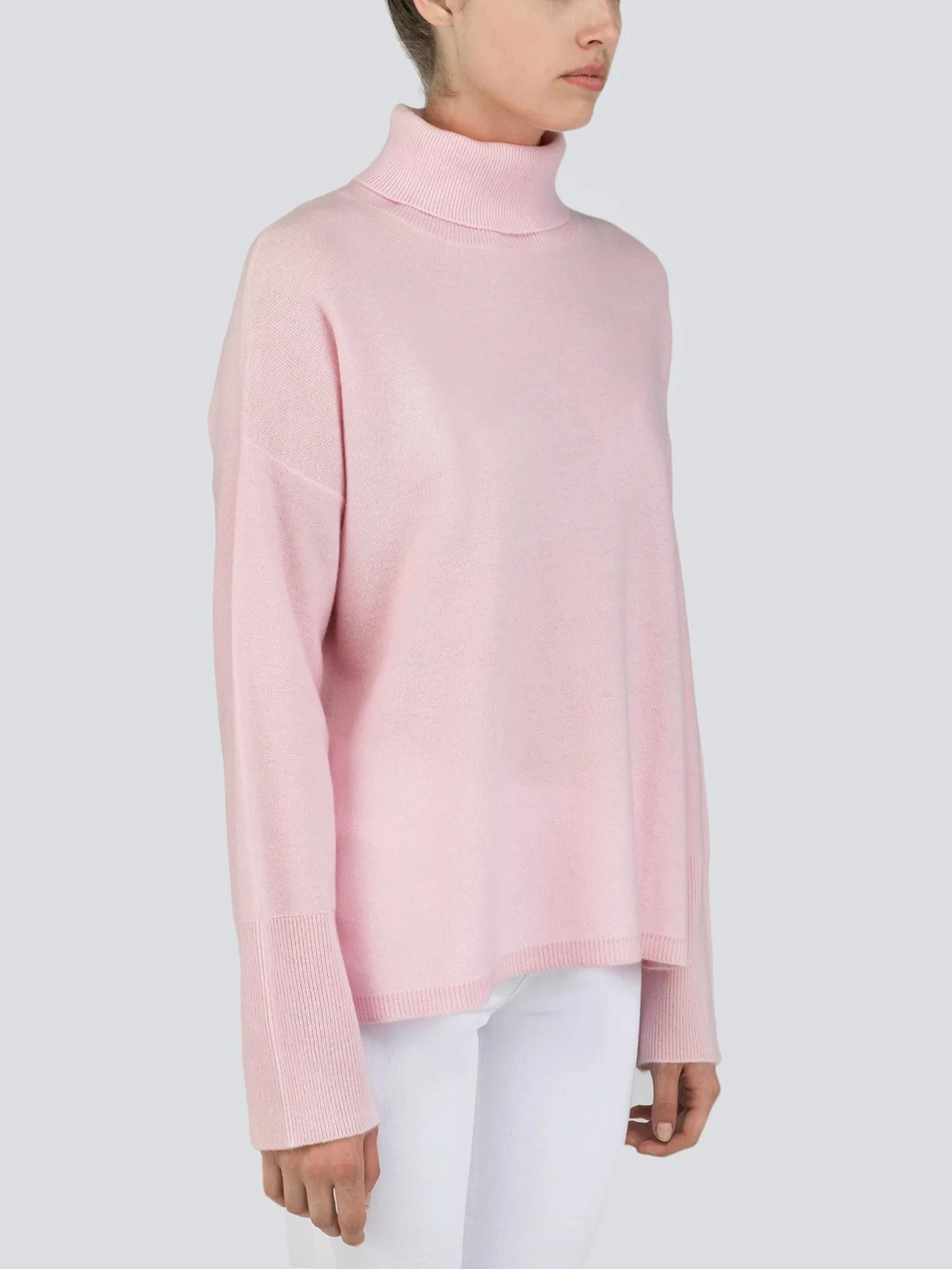 Turtleneck Loosefit Tunic_Pink