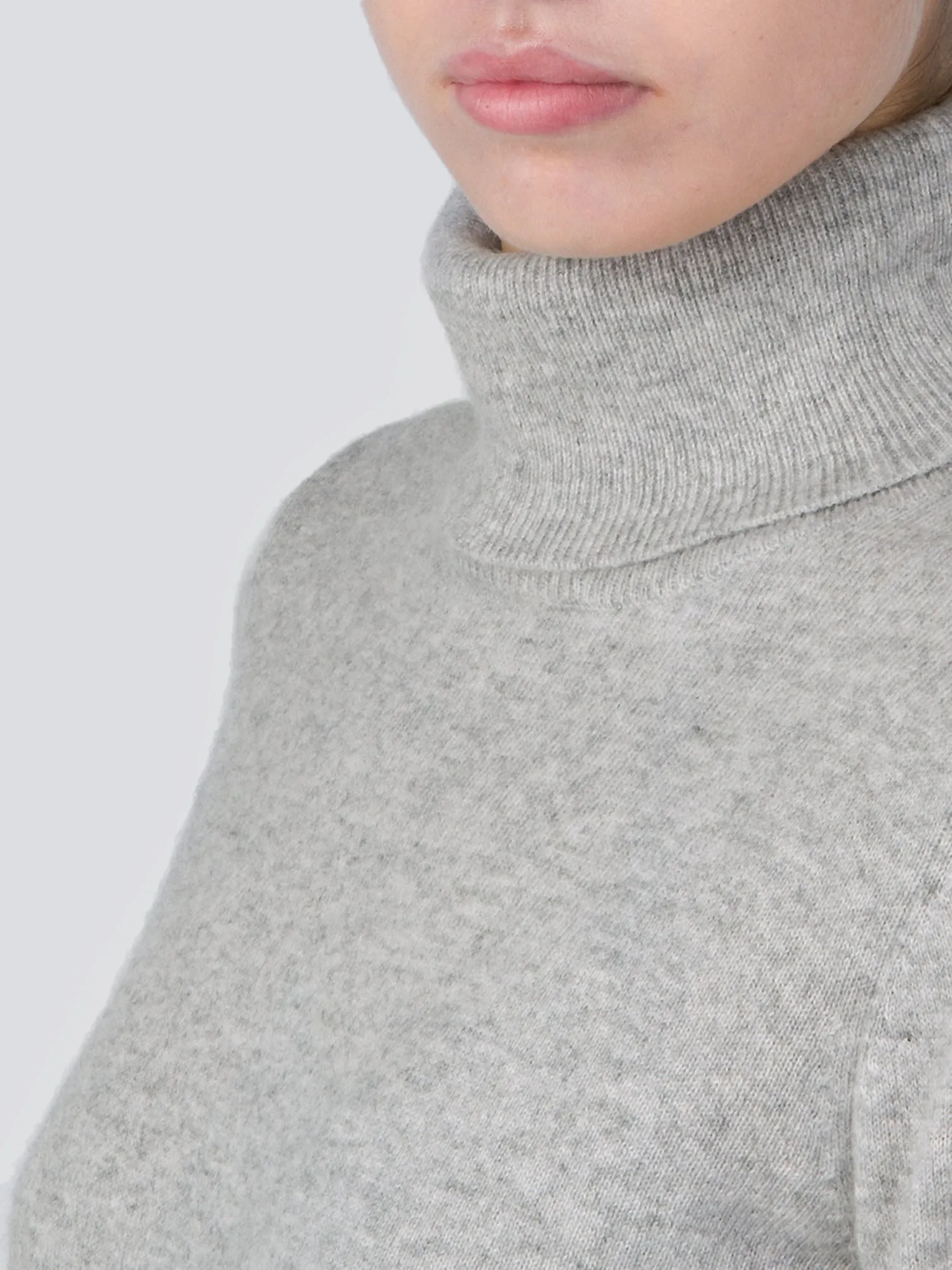 Turtleneck Slimfit Sweater_CB_Light Grey/Baby Blue