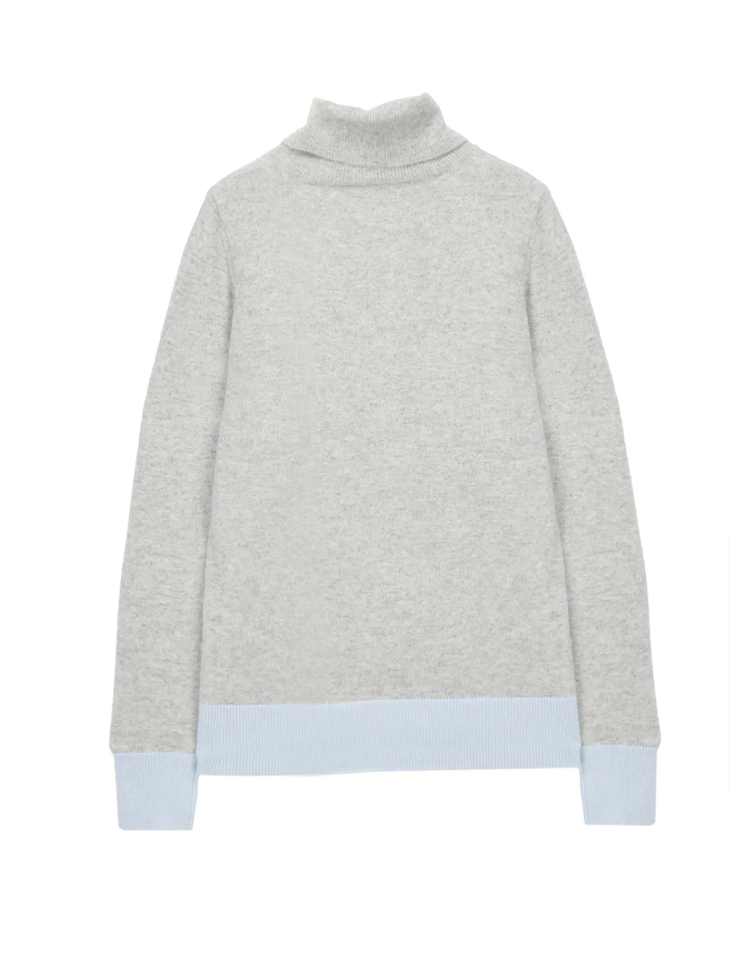 Turtleneck Slimfit Sweater_CB_Light Grey/Baby Blue