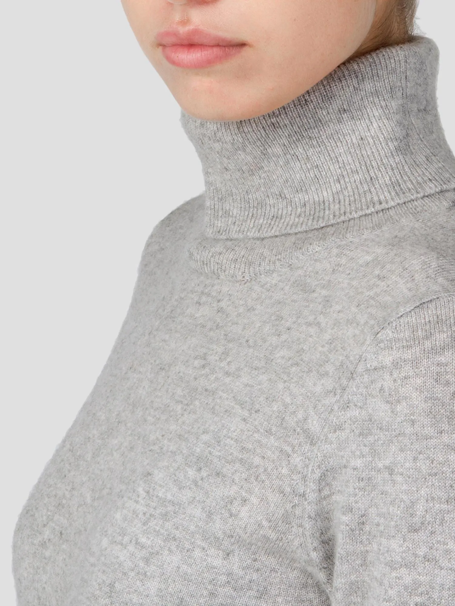 Turtleneck Slimfit Sweater_CB_Light Grey/Baby Blue