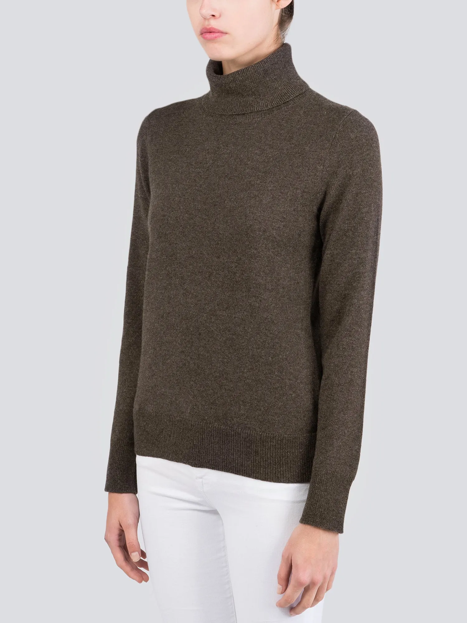 Turtleneck Slimfit Sweater_Cocoa Brown