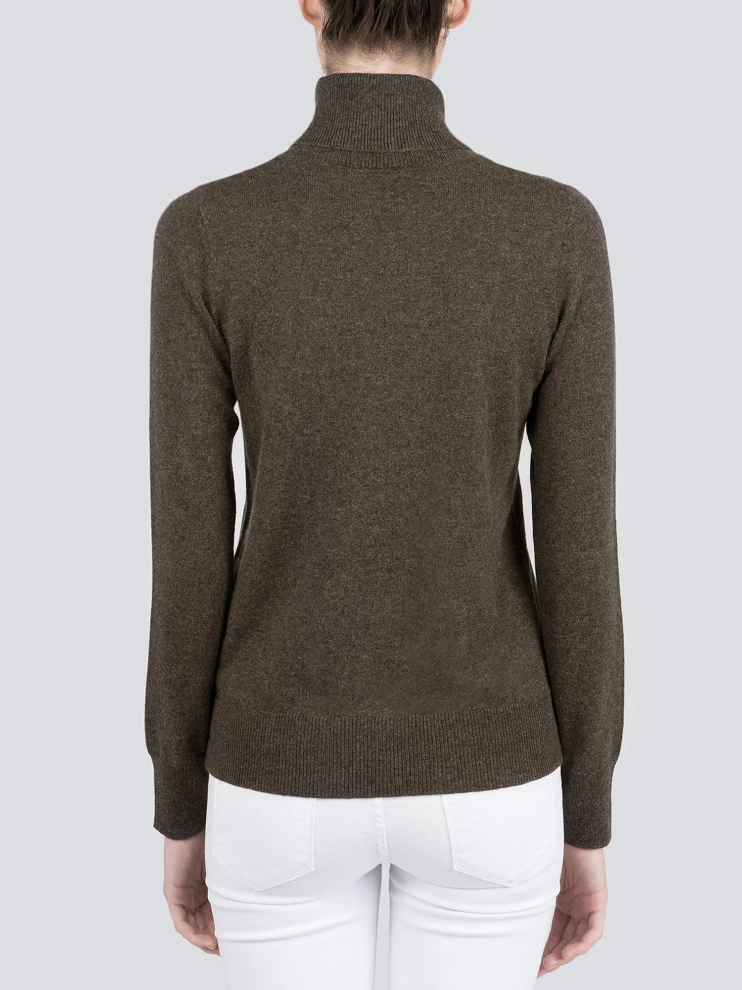 Turtleneck Slimfit Sweater_Cocoa Brown