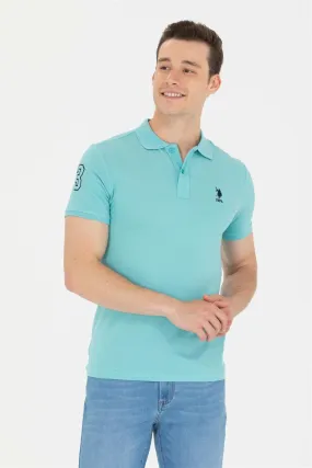 USPA Men's Mint Basic Polo Neck T-Shirt