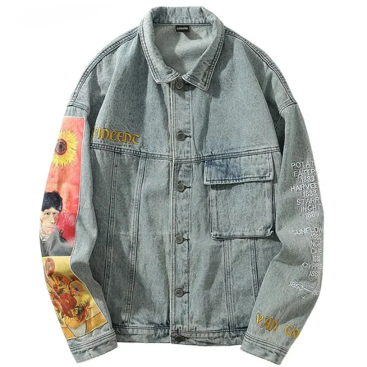 Van Gogh Dates Denim Jacket