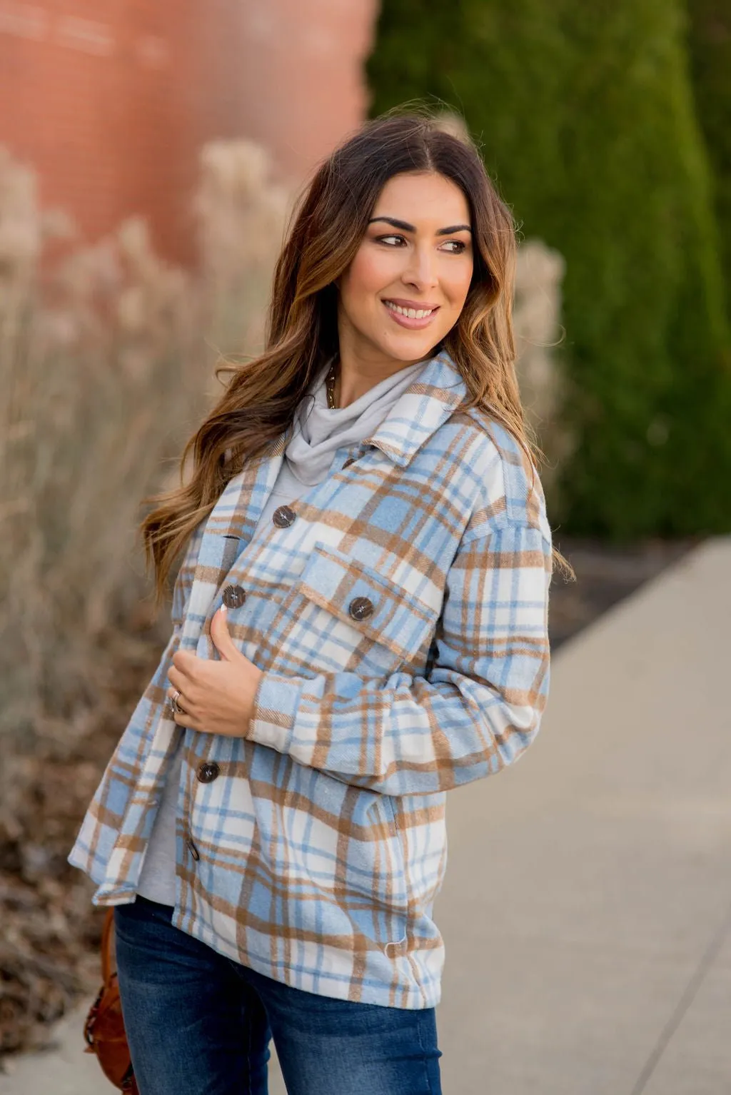 Winter Blues Plaid Shacket