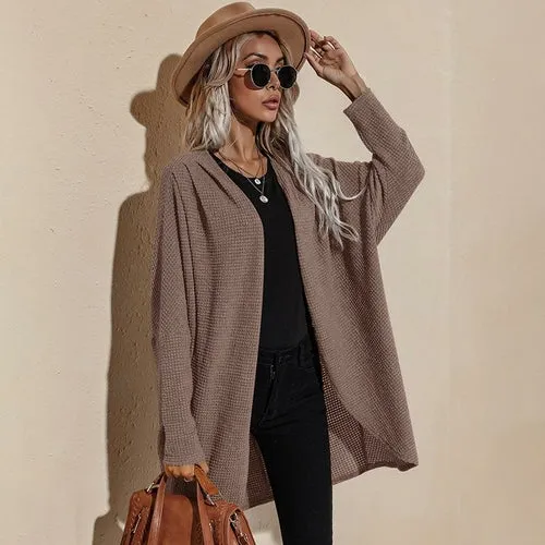 Women's Open Front Knit Cardigan Winter Fall Sweater Long Sleeve Coat