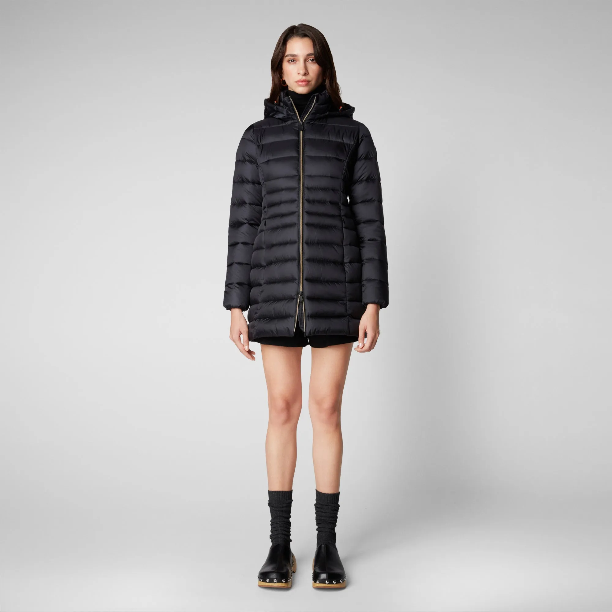 Women's Reese Hooded Puffer Coat in Black