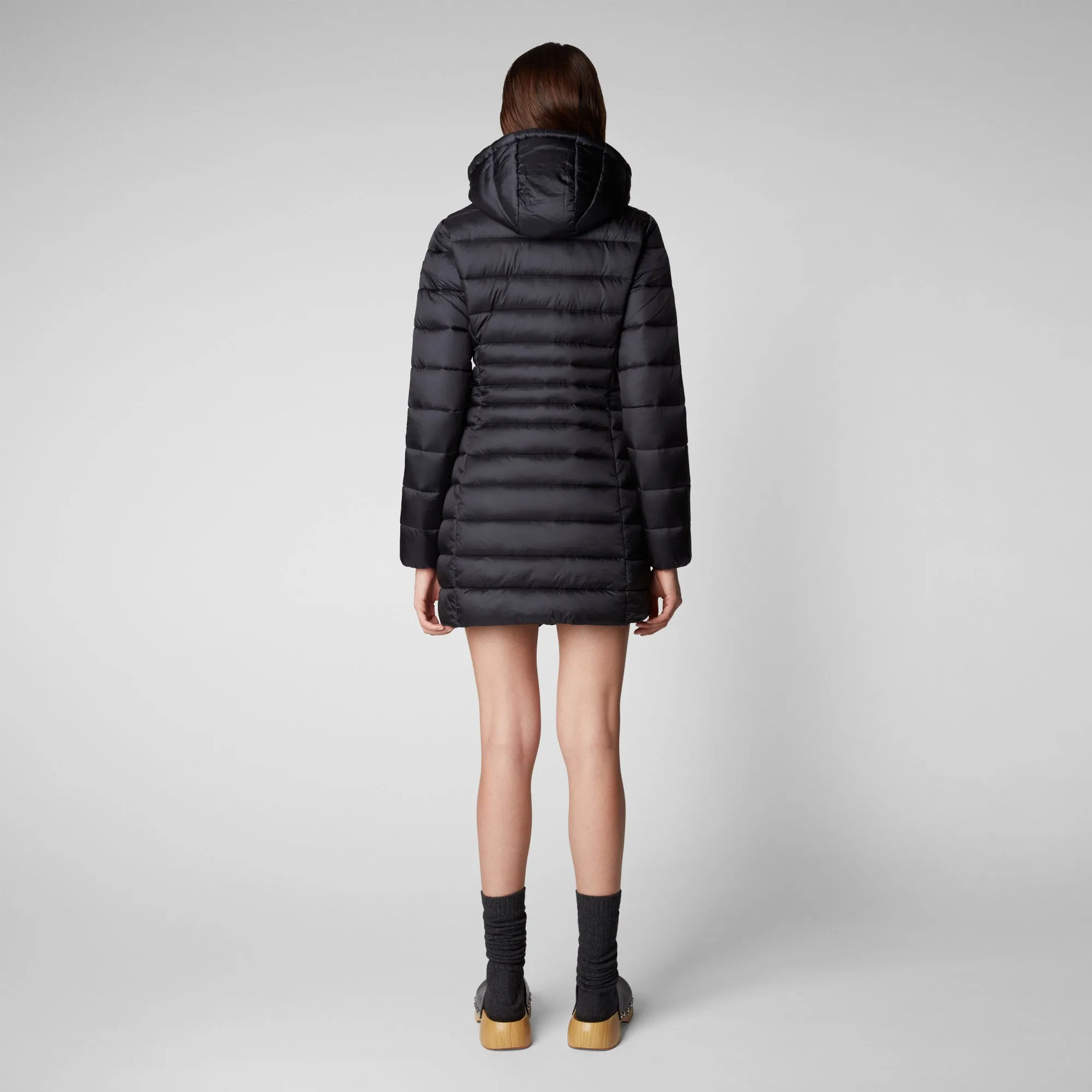 Women's Reese Hooded Puffer Coat in Black