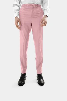 Wool Drawstring Pants in Pink