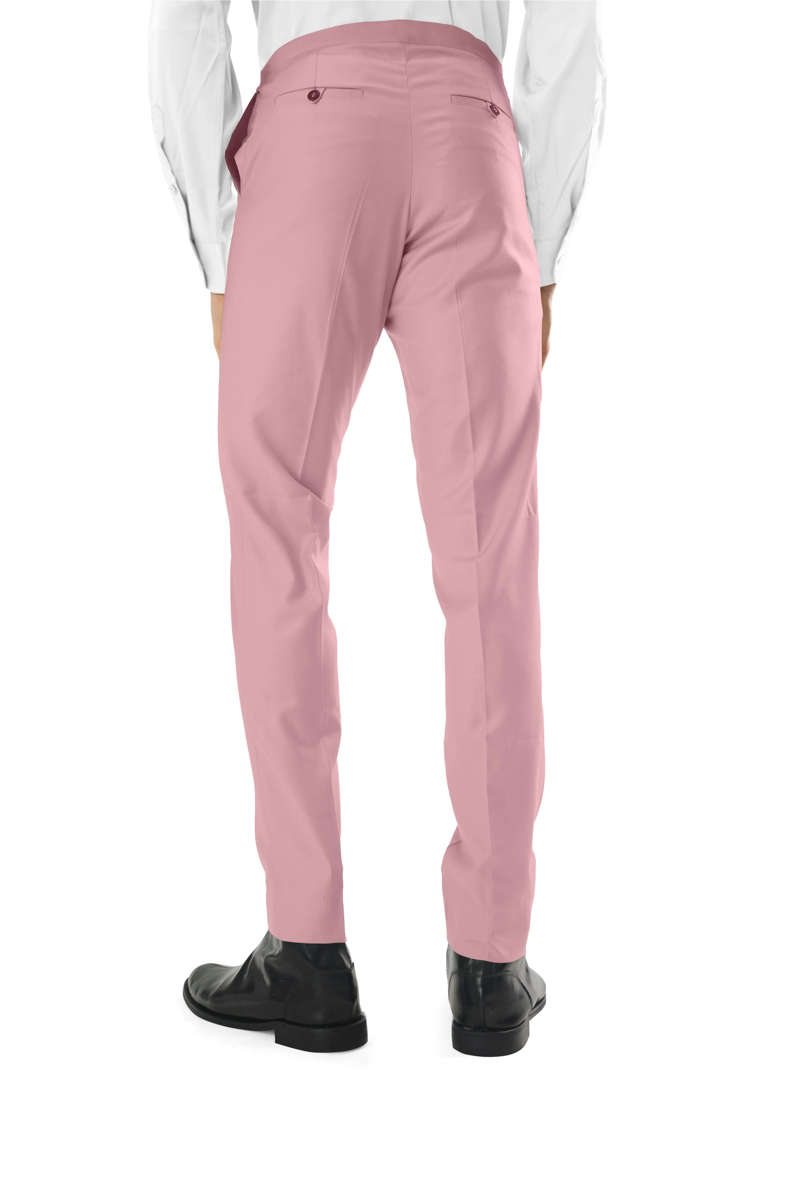 Wool Drawstring Pants in Pink