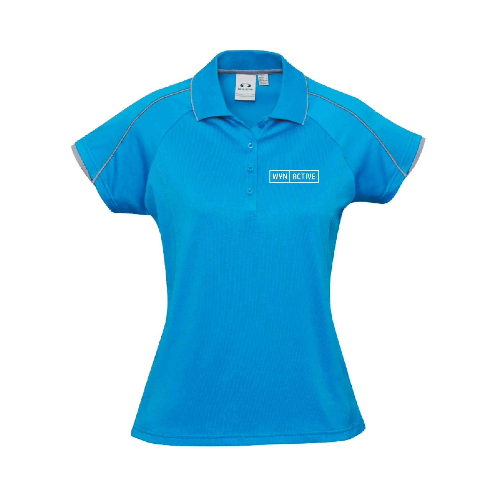 Wyn Active Womens Swim School Polo - Cyan